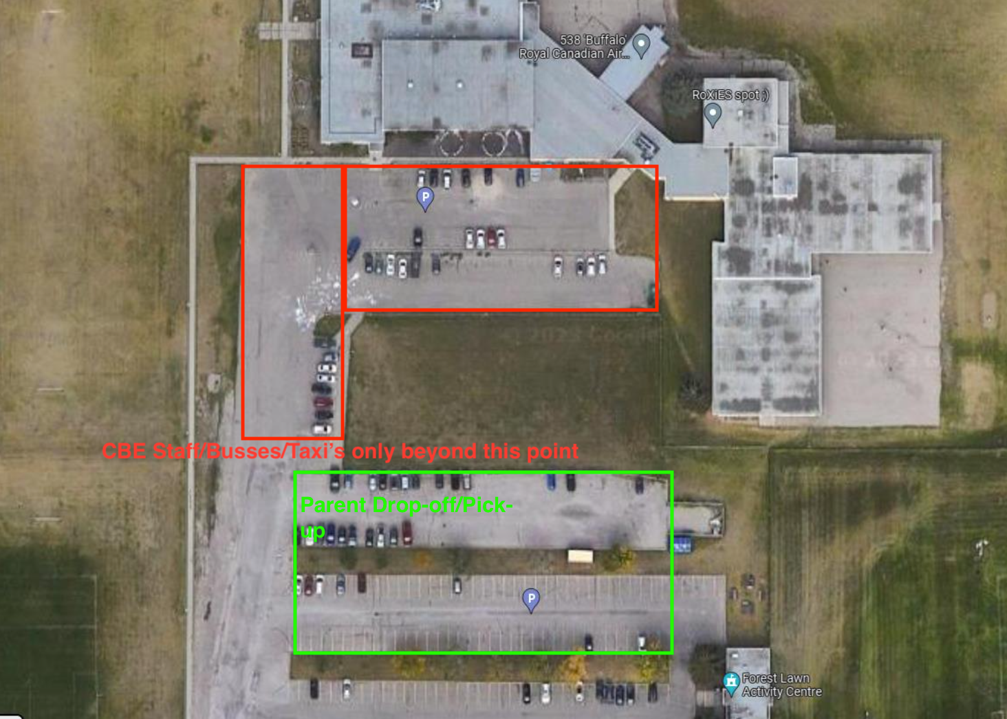 Ernest Morrow Parking Map